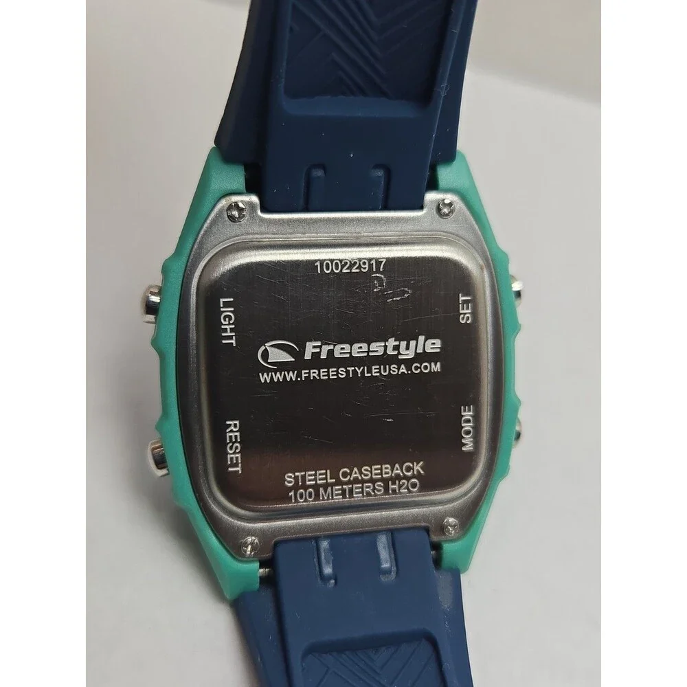 Freestyle Shark Classic Tide Digital Surf Watch Navy Green 100M 40mm New Battery